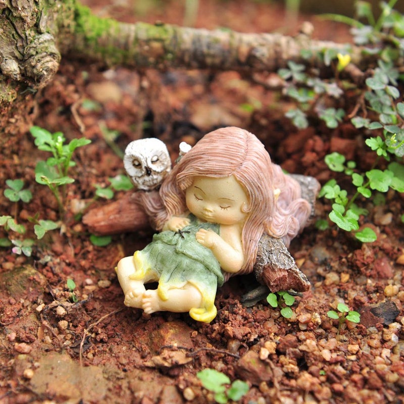 Top Collection Miniature Fairy Garden and Terrarium Sleeping Little Fairy - Image 3